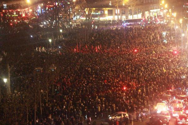 Paris'teki Republique meydanı 