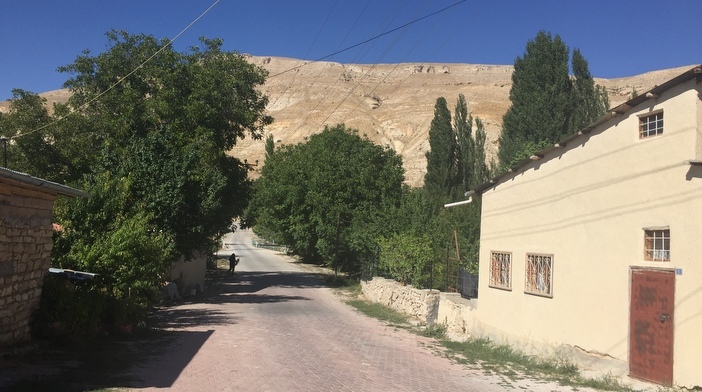 Gürün’deki bu sokak, ağaçların bitiminde görülen ve sokağı dikine kesen başka bir yola çıkıyor. 100 yıl önce o yol patikadan biraz daha genişti ve yol boyunca kavak ağaçları uzanıyordu. Yolun öteki tarafında ise bugün artık beton duvarlarla iyice ehlileştirilmiş olan Tohma Çayı var. Zarig ve kızı Hiranuhi’nin evi sokağın sağ ucundaydı, ki hâlâ öyle; sol ucunda ise onlara “Ermeni Tertelesi geliyor” diyen İttihad ve Terakki yöneticisi Eminbeyoğlu Mehmet Bey’in evi. Zarig ve Hiranuhi 1915 yazındaki tehcirde, önlerinden geçen çoluklu çocuklu Ermeni kafilelerini bugün artık yerinde olmayan o evin pencerelerinden izlediler, çığlıklarını kollarının yeninde boğarak.