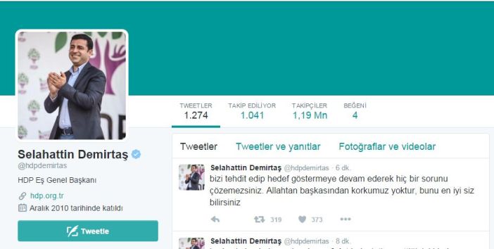 Demirtaş’tan Başbakan’a: Bu ülkede olan bitenler sizin sorumluluğunuzda