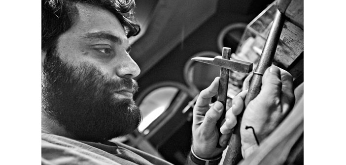 Manuk’un atölyesi hem geleneksel hem çağdaş