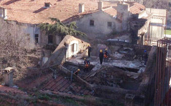 Narmanlı Han'daki yıkımdan yeni görüntüler