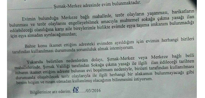 Şırnak'tan zorunlu göçün tutanağı