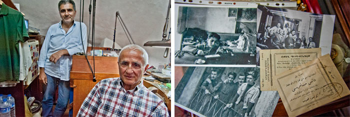 Misak Voskanyan ve oğlu atölyelerinde