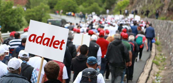 Adalet Yürüyüşü'nde provokasyona karşı genelge