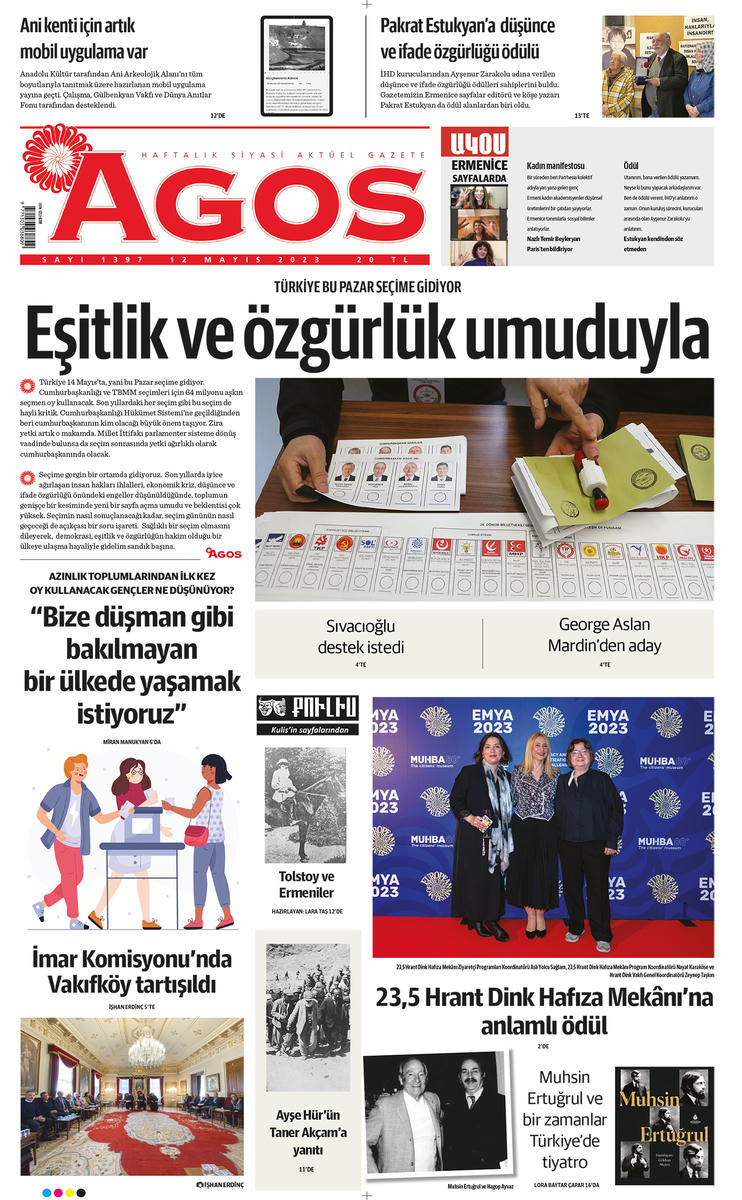 Agos yeni sayısıyla bayilerde.