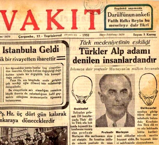 Agop Martayan'ın dönemin basınında yer alan bir beyanatı