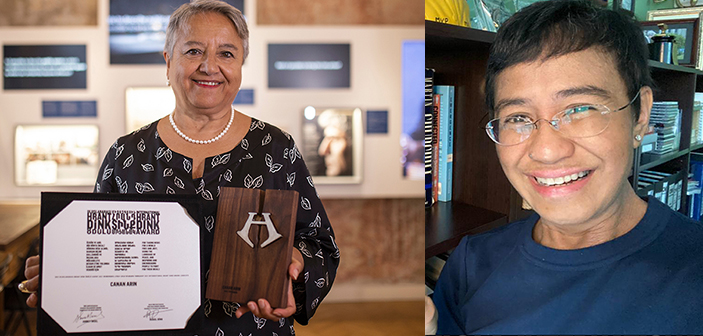 Ödüller Canan Arın ve Maria Ressa'nın