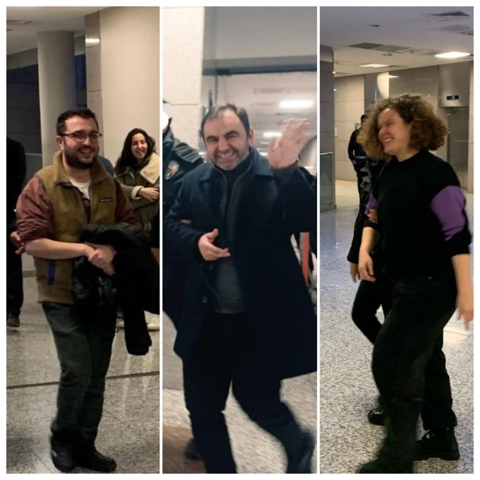 Gazeteciler Yıldız Tar, Ercüment Akdeniz ve Elif Akgül, 18 Şubat'ta gözaltına alındı.