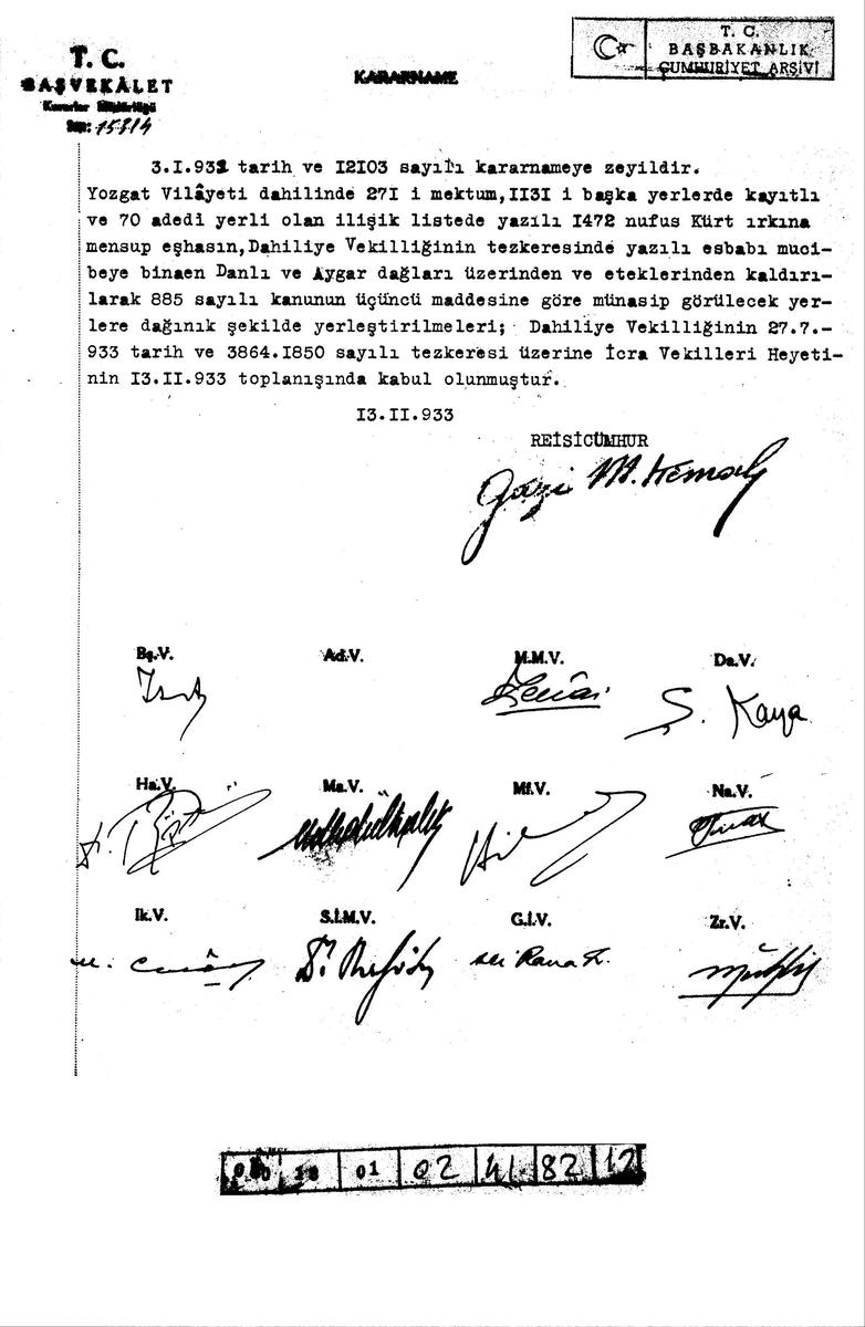 Şükrü Kaya imza örneği-1