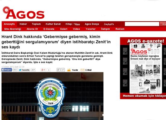 Dink savcısından Agos’a soruşturma