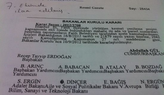 Fener Balat Ayvansaray’da acele kamulaştırma kararı alındı