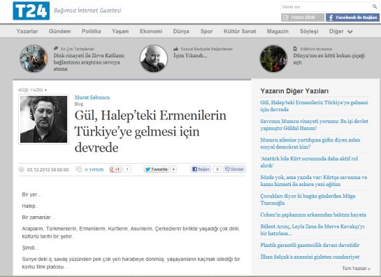 Gül, Halep’teki Ermenilerin Türkiye’ye gelmesi için devrede